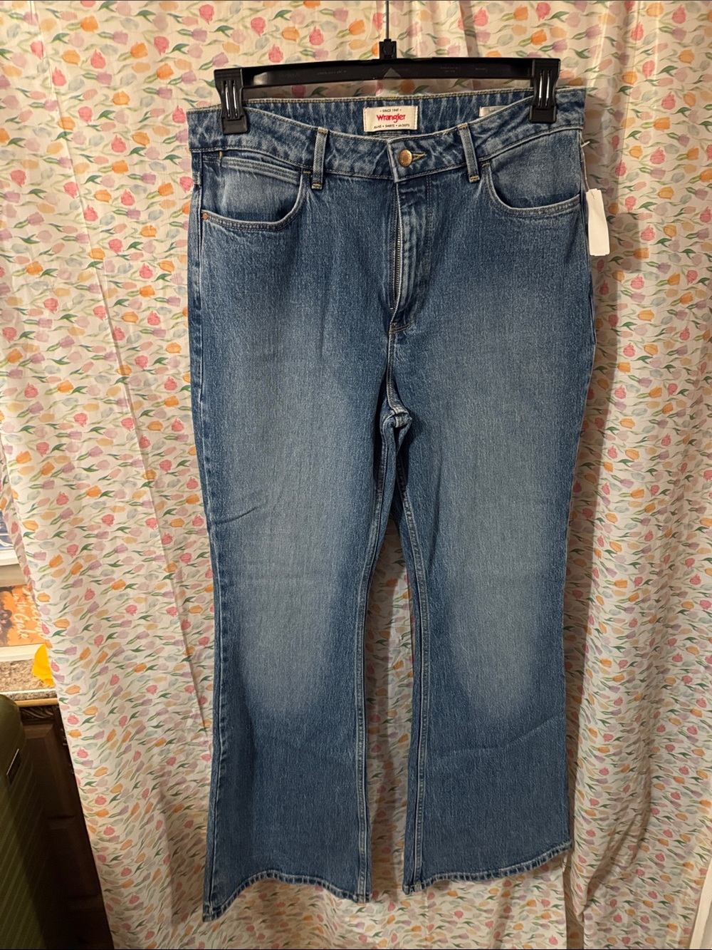 Wrangler Medium Blue Straight-Leg Jeans
